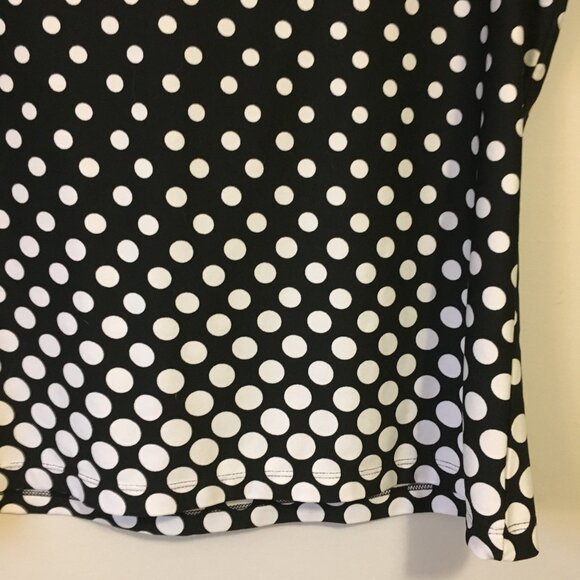 Comic B&W Polka Dot Shrug Shoulder Sleeveless Top - Picture 8 of 15